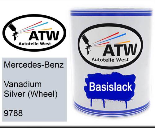 Mercedes-Benz, Vanadium Silver (Wheel), 9788: 1L Lackdose, von ATW Autoteile West.